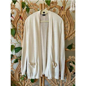 Gap Antique White Cardigan with Pockets Size Small